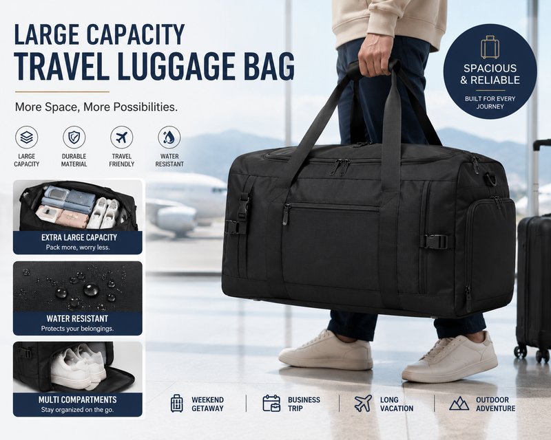 Large Capacity Travel Luggage Bag